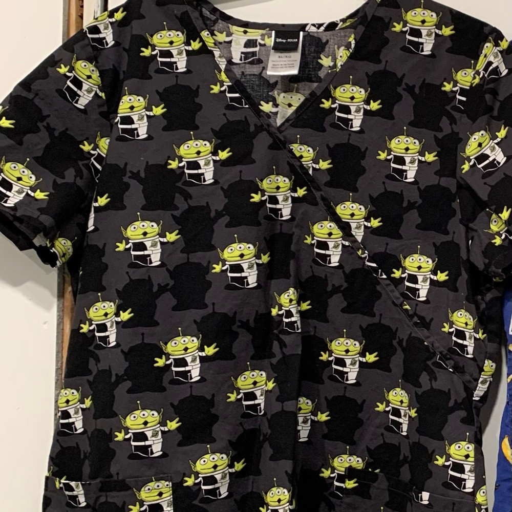 Disney Toy Story Martians Scrub Top